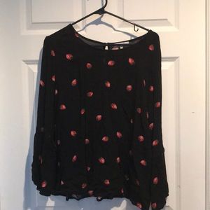 Raspberry Peasant Top